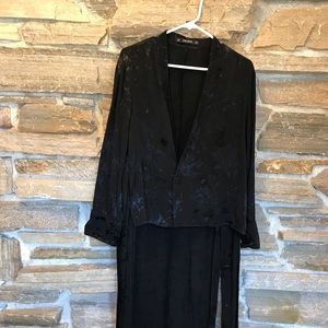 Zara fun floral tuxedo jacket